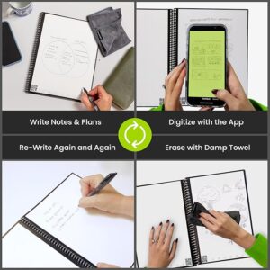 If you're someone who loves the feel of writing on paper but hates the clutter of traditional notebooks, the Rocketbook Core Reusable Spiral Notebook might
