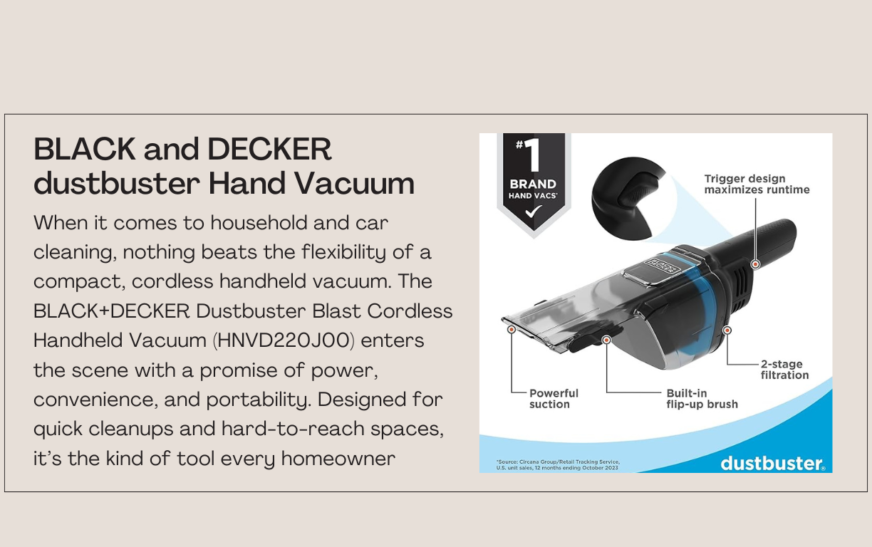 BLACK and DECKER dustbuster Hand Vacuum
